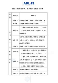 建设工程安全防护、文明施工措施项目清单(仅供参考)