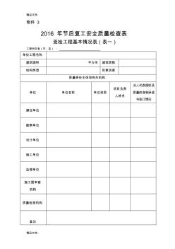 建設(shè)工程施工質(zhì)量檢查表(一)資料