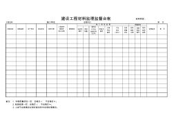 建設(shè)工程材料臺(tái)帳