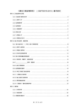 建設(shè)工程監(jiān)理規(guī)范(gbt50319-2013)基本表式