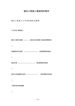 建设施工工程施工邀请招标详细步骤资料