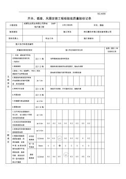 開關(guān)插座風(fēng)扇安裝工程檢驗(yàn)批質(zhì)量驗(yàn)收記錄