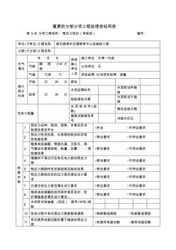 张拉压浆旁站用表