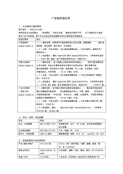 影视制作报价单2