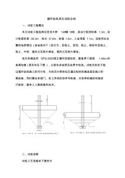 循环钻机成孔试桩总结