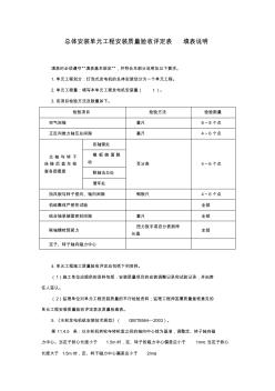 總體安裝單元工程安裝質(zhì)量驗(yàn)收評定表填表說明