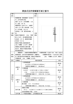 懸挑式扣件鋼管腳手架表格計(jì)算書(shū)