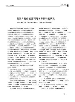我國目前的能源利用水平及耗能狀況_摘自全國節(jié)能監(jiān)測管理中心_能源審計培訓教材_