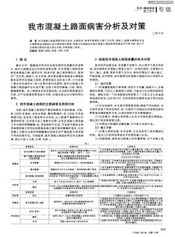 我市混凝土路面病害分析及对策