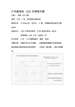 户外篮球场照明方案(LED灯具)