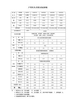 户用风冷(热泵)机组参数(精)