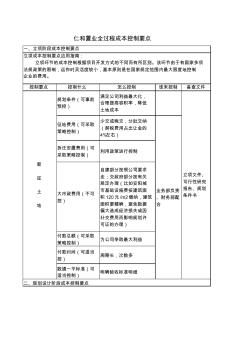 房地产成本控制要点