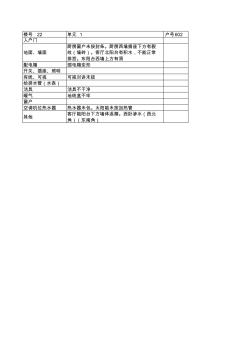 房屋交接验收表22号楼