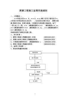 房建工程施工监理实施细则[1]