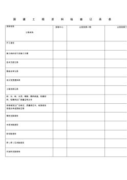 房建工程资料检查记录表