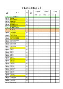 房建工程量清单精准版