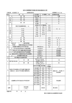 扣件式鋼管腳手架搭設(shè)階段檢查驗收記錄