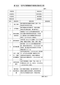 扣件式鋼管腳手架搭設(shè)驗收記錄