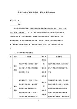 承插型盤扣式鋼管腳手架工程安全風(fēng)險(xiǎn)告知書