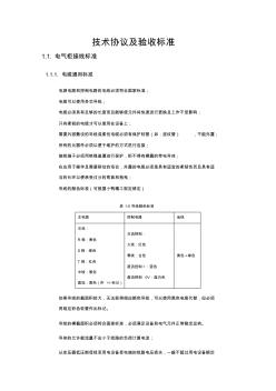 技术协议与验收标准—电气部分