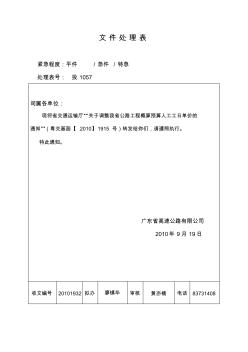 投1057转发关于调整我省公路工程概算预算人工工日单价的通知