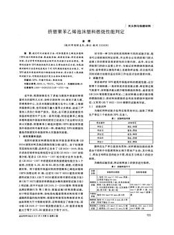 擠塑聚苯乙烯泡沫塑料燃燒性能判定