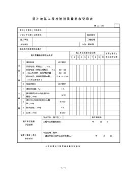 振冲地基工程项目检验批质量验收记录表