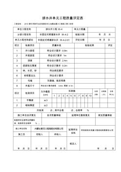 排水井单元工程质量评定表(半固定式)