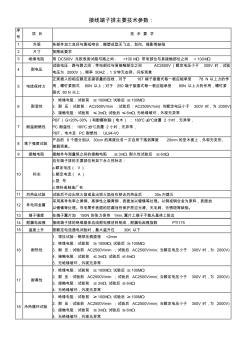 接线端子排主要技术参数