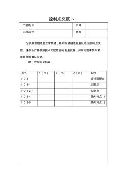 控制点交底书-空白