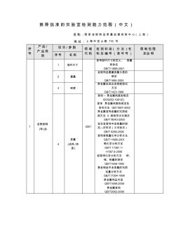 推荐批准的试验室检测能力范围中文