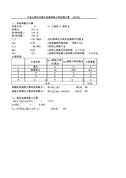 搅拌桩地基承载力计算