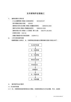 支吊架制作安装施工