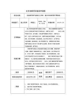 改造高炉煤气放散点火系统,基本实现高炉煤气零排放