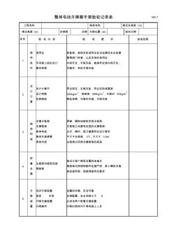 整体电动升降脚手架验收记录表