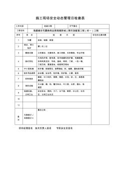 施工现场安全动态管理日检查表 (2)