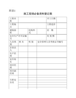 施工现场必备资料登记表 (2)