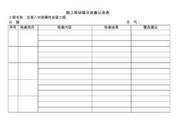 施工现场每日巡查记录表