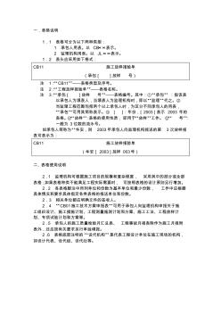 施工监理常用表格说明、目录