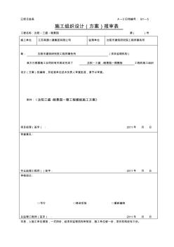 施工组织设计(方案)报审表监理报审