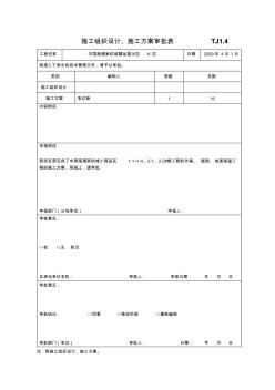 施工组织设计、施工方案审批表TJ1.4 (3)