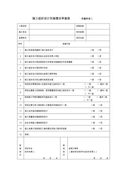 施工组织设计实施情况审查表