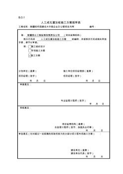 施工组织设计或专项施工方案报审表