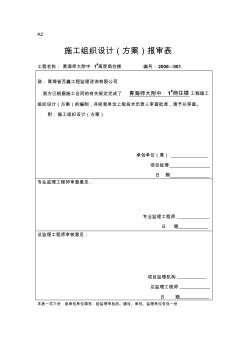 施工組織設(shè)計報審表及審批表[1]