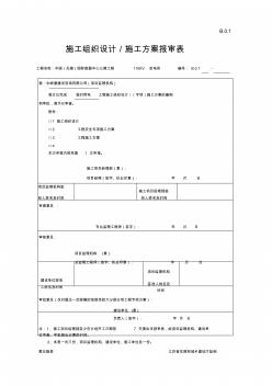 施工组织设计／施工方案报审表(第五版) (2)