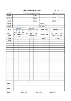 施检表81-1隧道中隔墙砼检查记录表_secret