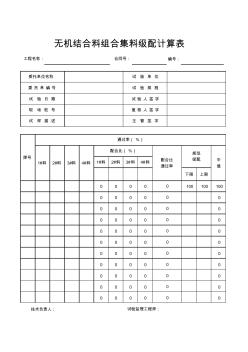 無機(jī)結(jié)合料組合集料級(jí)配計(jì)算表