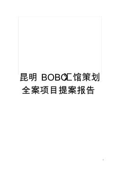 昆明BOBO匯館策劃全案項目提案報告模板