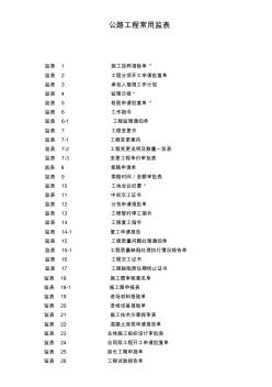 最全公路工程施工表格-监表