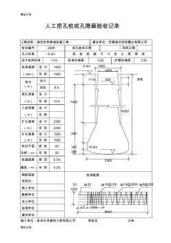 最新人工挖孔桩成孔隐蔽验收记录3